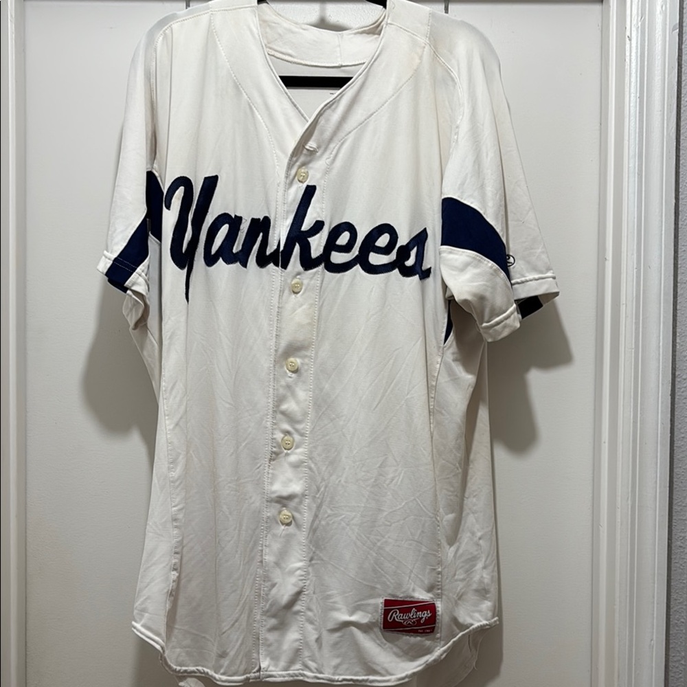Vintage Yankees White Baseball Jersey